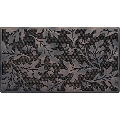 A1HC Flowing Leaves Copper Welcome Door Mat 18"x30", Outdoor Rubber Entrance Mat, Non-Slip Backing