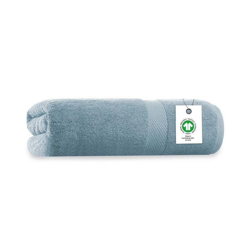 Delara Organic Cotton Luxuriously Plush Bath Sheet, GOTS & Oeko-TEX Certified, Soft, Quick Dry & Ultra-Absorbent 36"x70"