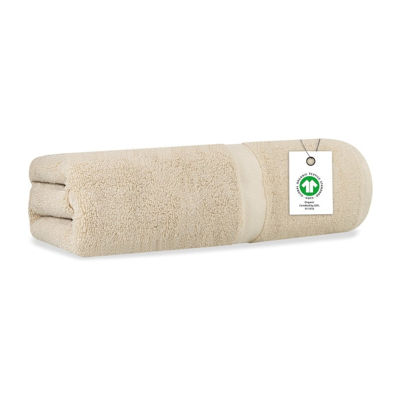 Delara Organic Cotton Luxuriously Plush Bath Sheet, GOTS & Oeko-TEX Certified, Soft, Quick Dry & Ultra-Absorbent 36"x70"