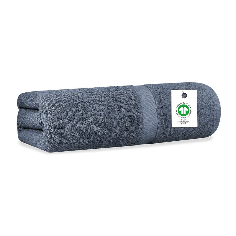 Delara Organic Cotton Luxuriously Plush Bath Sheet, GOTS & Oeko-TEX Certified, Soft, Quick Dry & Ultra-Absorbent 36"x70"