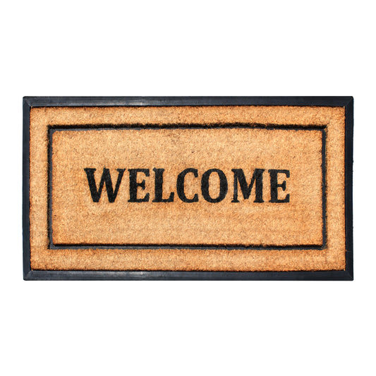 A1HC welcome outdoor coir door mat for entryway