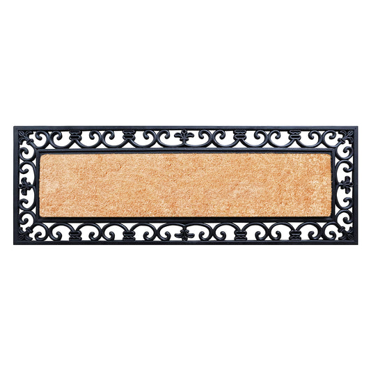 A1HC decorative rubber coir door mat for outdoor entryway