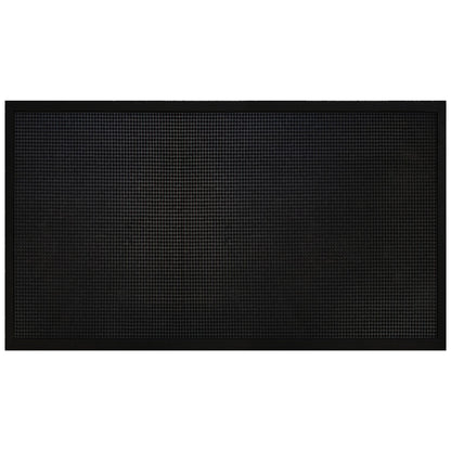 A1HC Natural Rubber Premium Stud Scrapper Fingertip Entrance Floor Mat for High Traffic Area Black