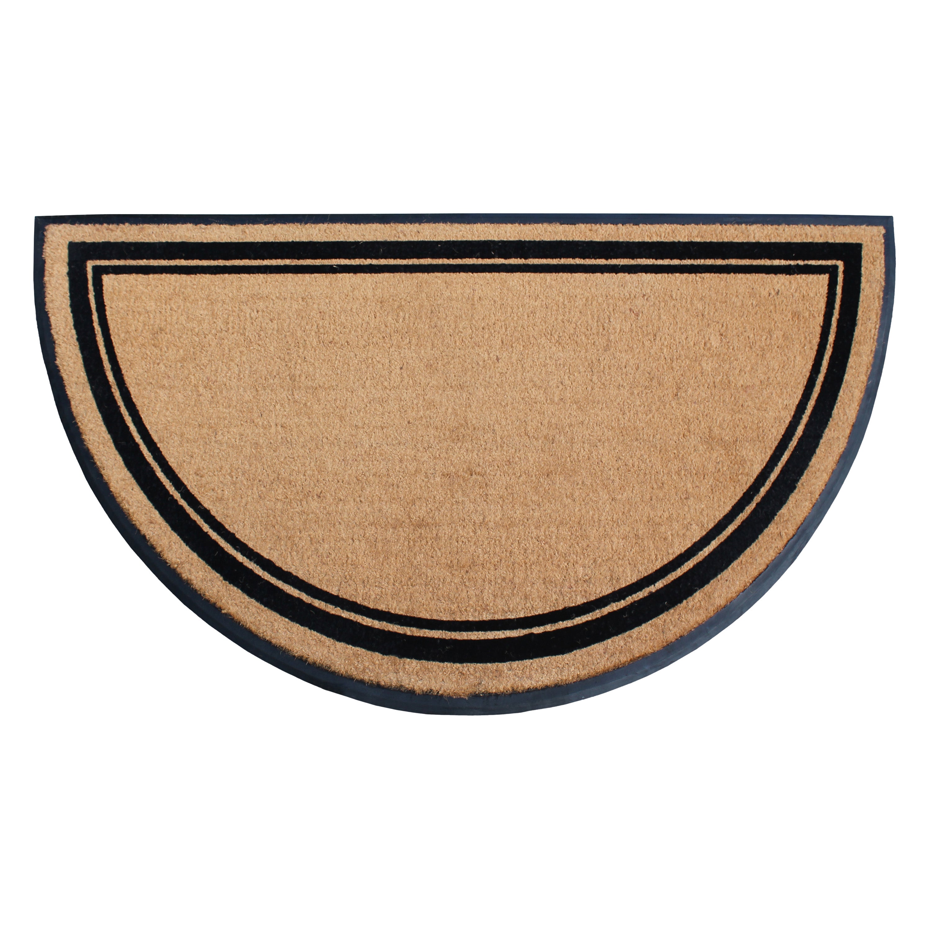 curved coir doormat double border front door