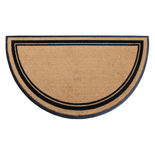 curved coir doormat double border front door