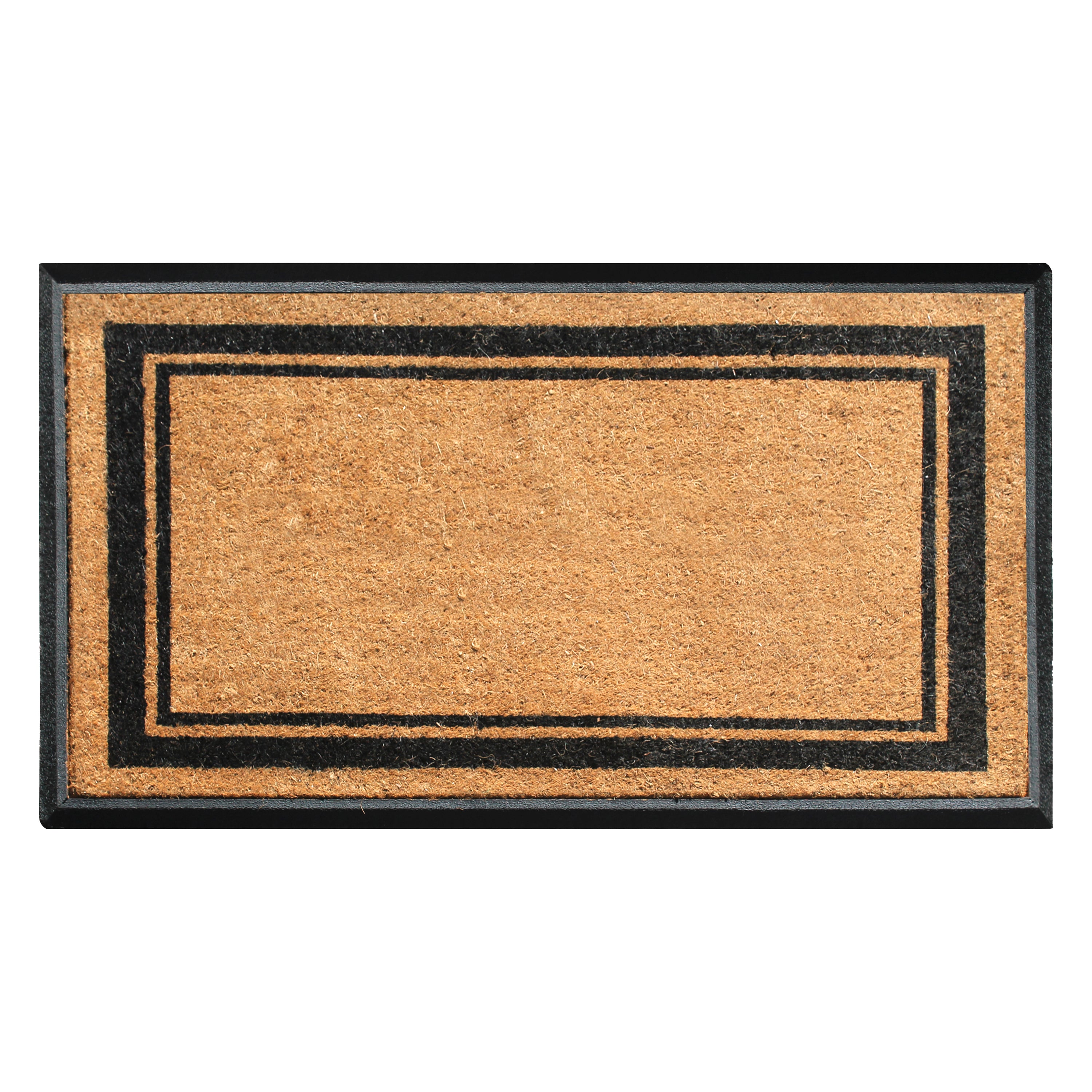 outdoor coir door mat with double border design