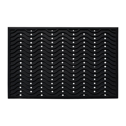 outdoor rubber mat with drainage holes for moisture control