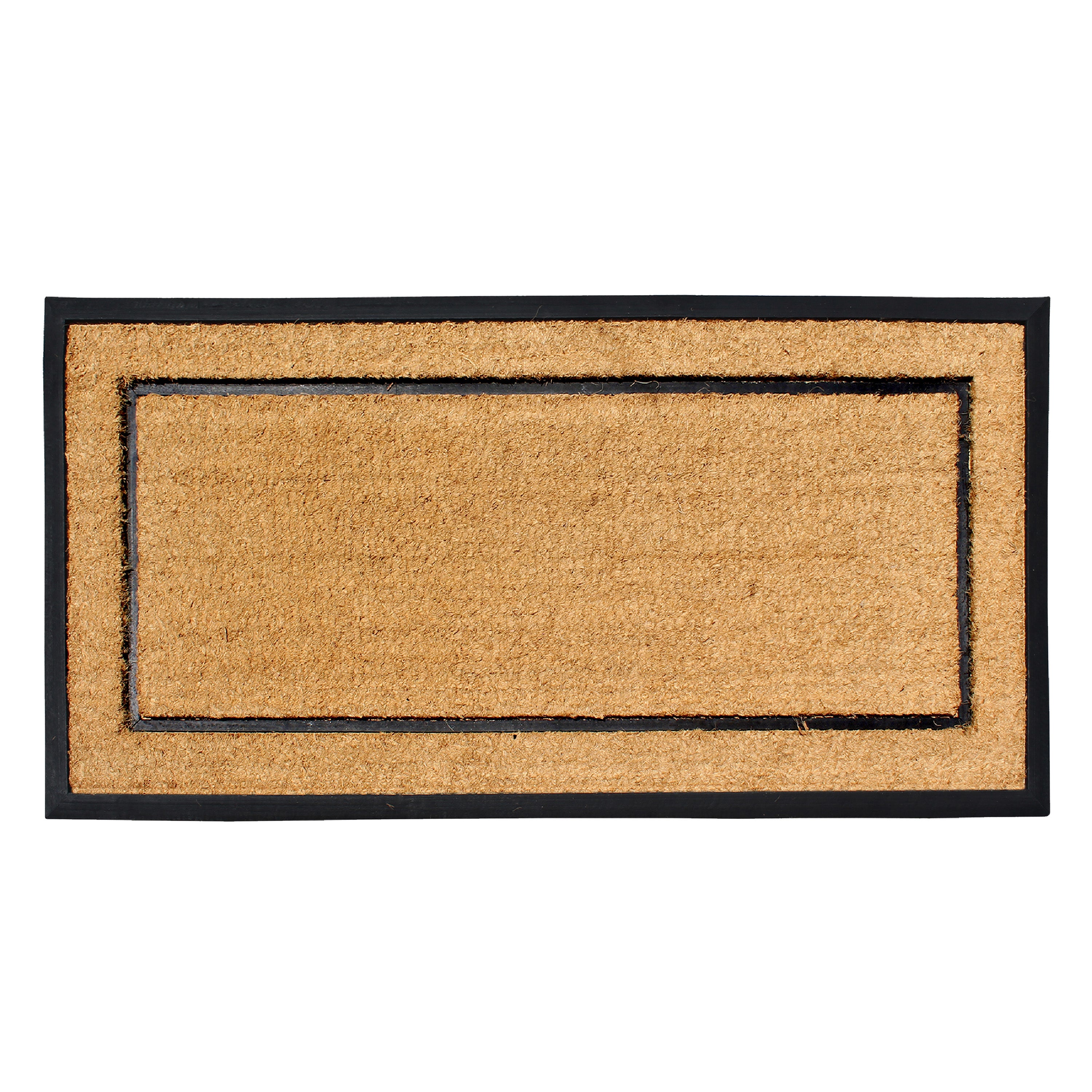outdoor coir door mat with rubber border design