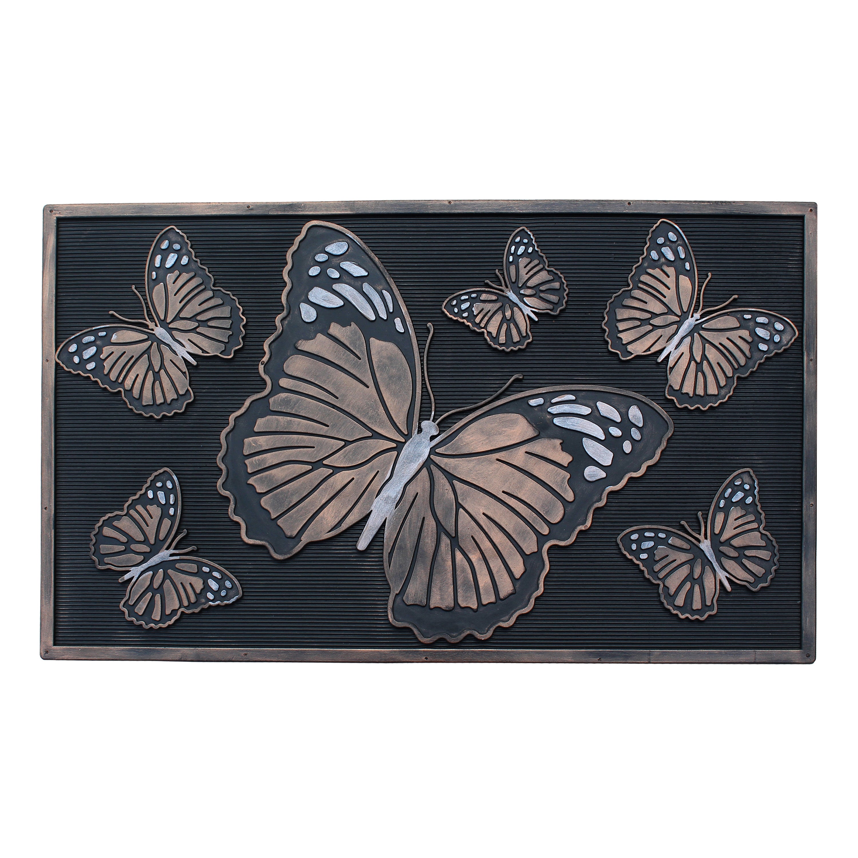 butterfly rubber doormat for outdoor front door
