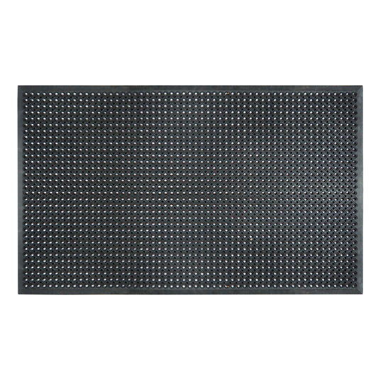 commercial rubber floor mat with textured dot surface