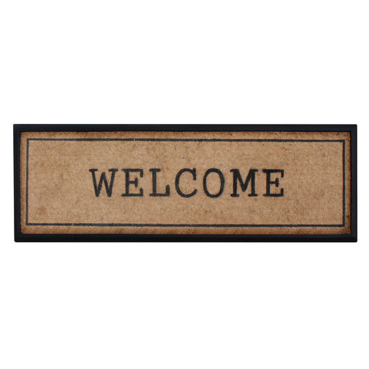 coir door mat welcome outdoor entryway