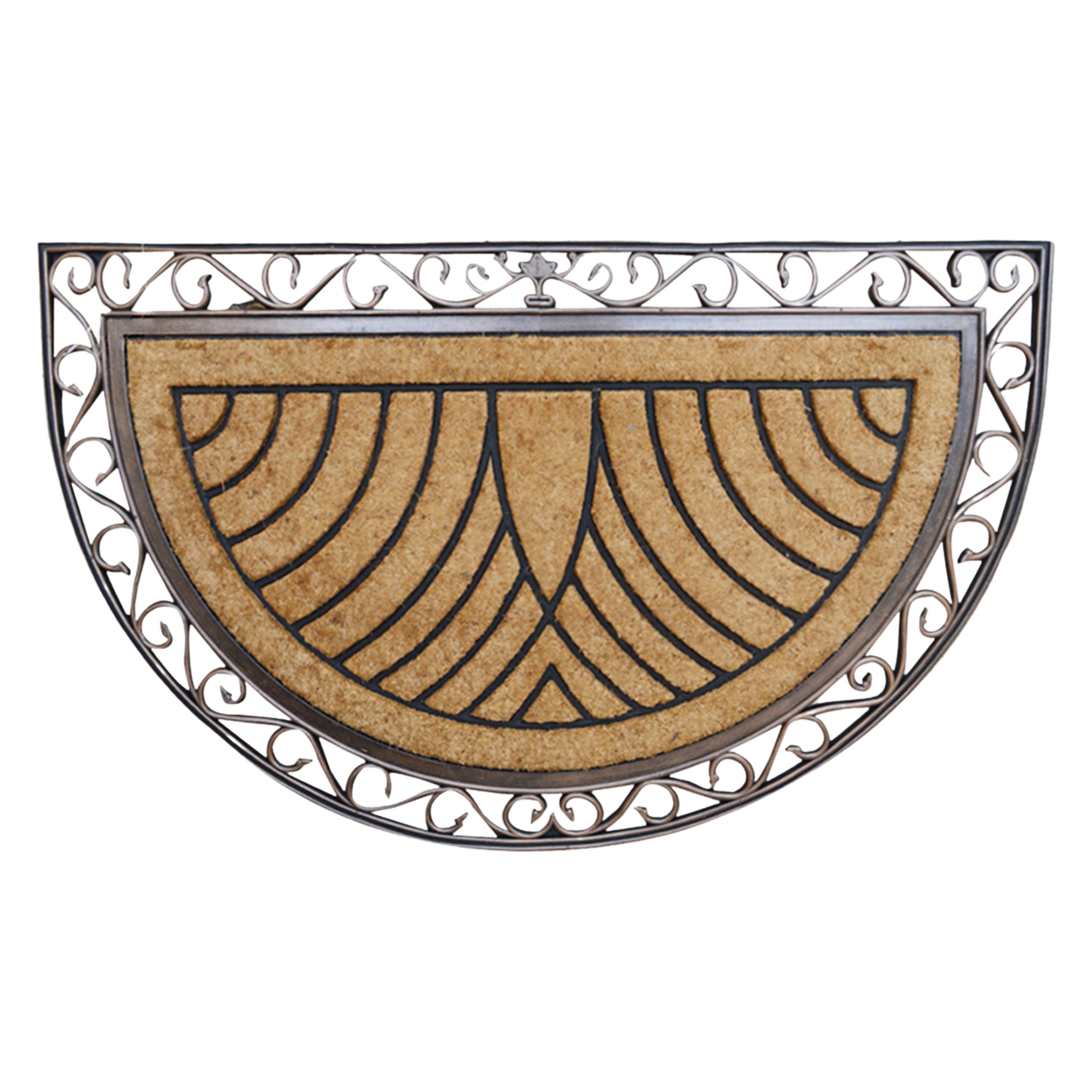 half moon rubber coir door mat outdoor entrance