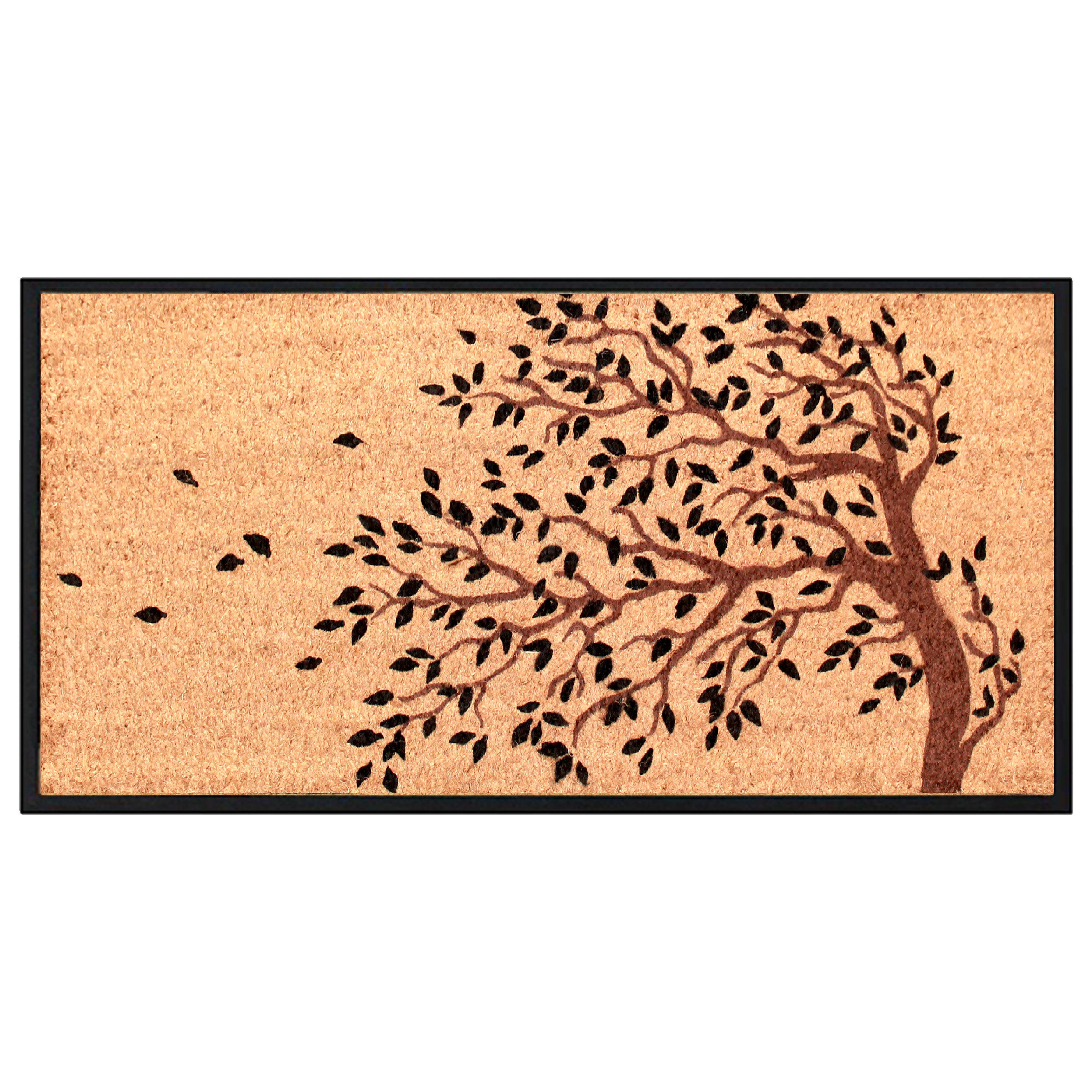 tree branch rubber coir door mat outdoor entrance