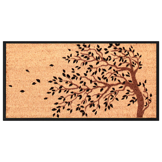 tree branch rubber coir door mat outdoor entrance