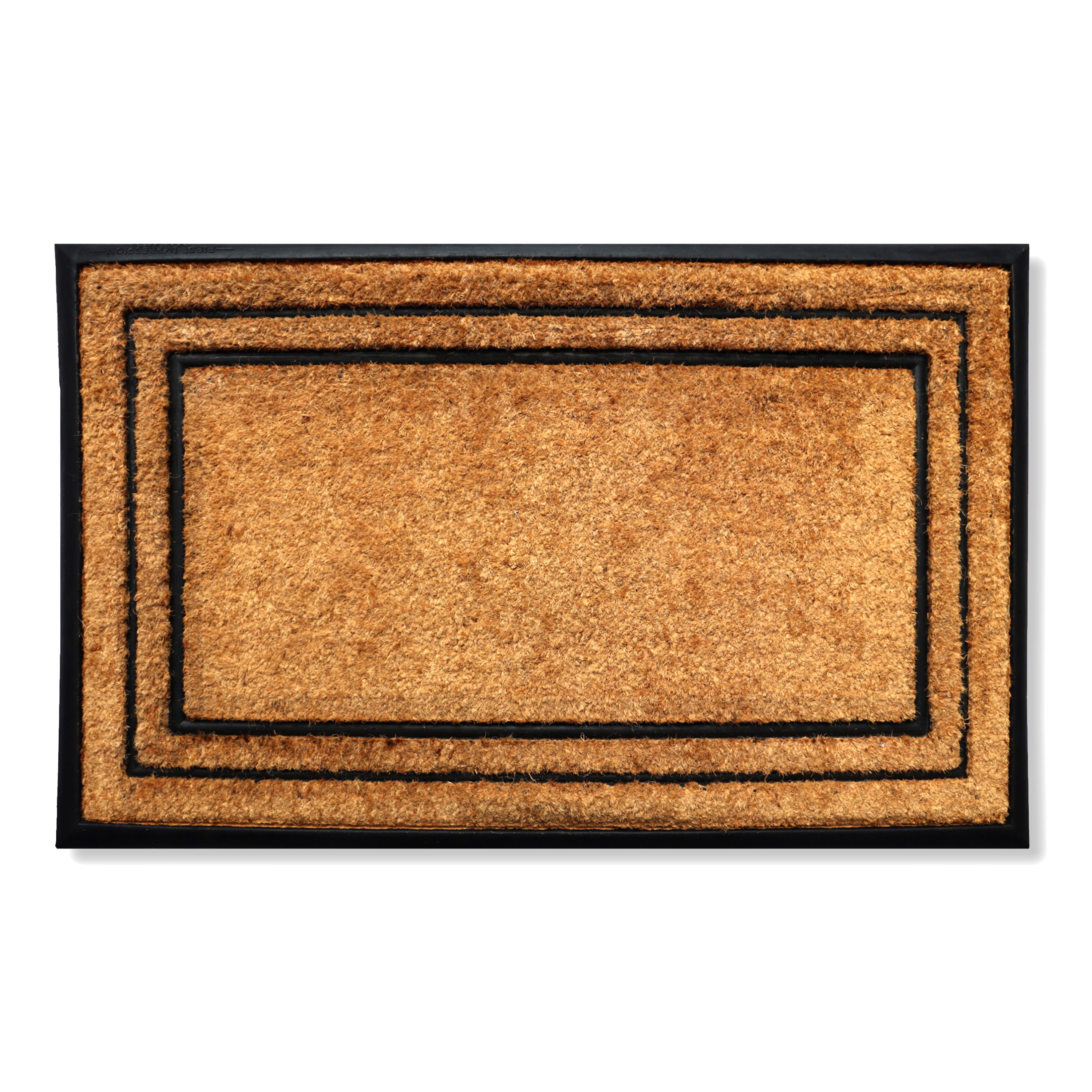 coir door mat double border outdoor entryway