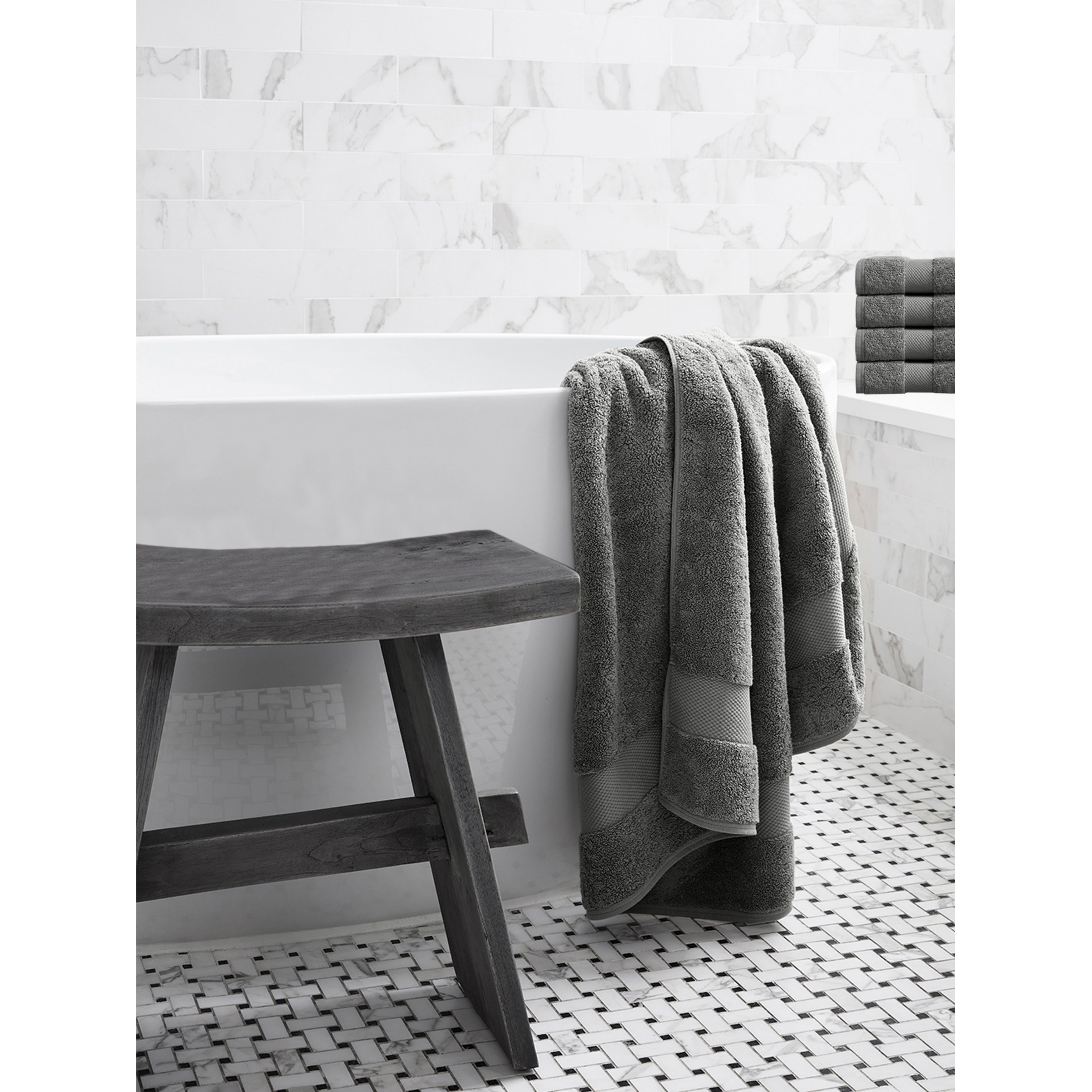 Delara Organic Cotton Luxuriously Plush Bath Sheet, GOTS & Oeko-TEX Certified, Soft, Quick Dry & Ultra-Absorbent 36"x70"