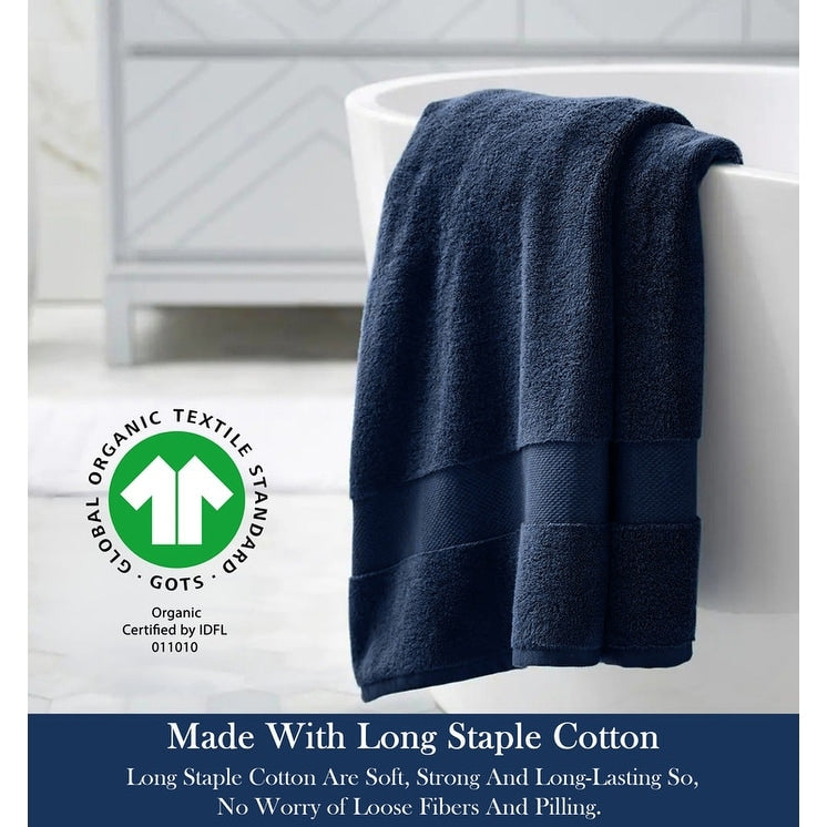 Delara Organic Cotton Luxuriously Plush Bath Sheet, GOTS & Oeko-TEX Certified, Soft, Quick Dry & Ultra-Absorbent 36"x70"