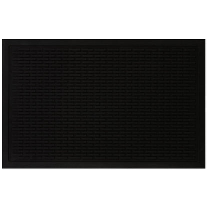 A1HC Natural Rubber Premium Capsule Scrapper Floor Mat for Commercial & Heavy Traffic Area Black