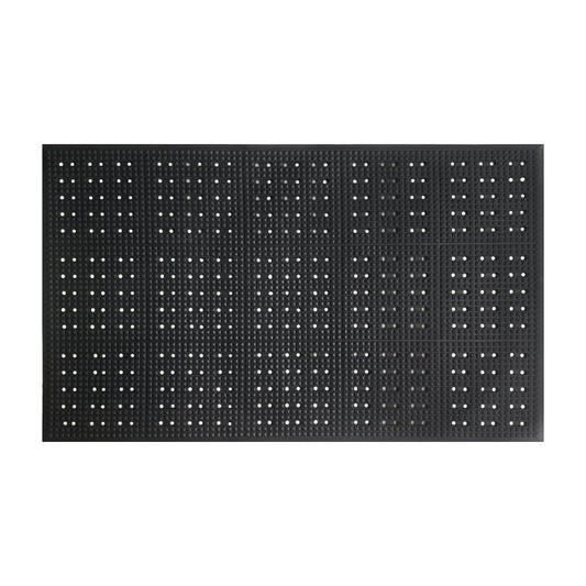 commercial rubber floor mat with drainage holes design