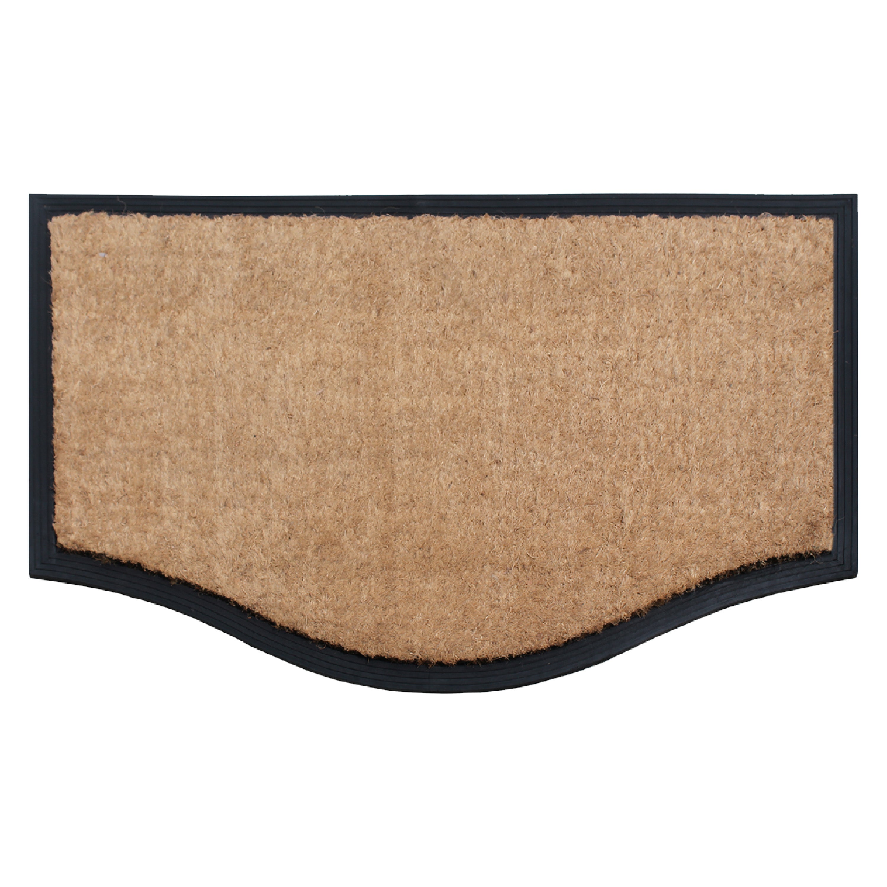 half round rubber coir door mat outdoor entrance
