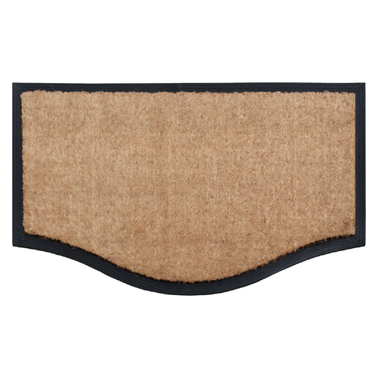 half round rubber coir door mat outdoor entrance
