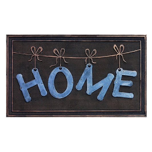 heavy duty rubber doormat with HOME hanging design