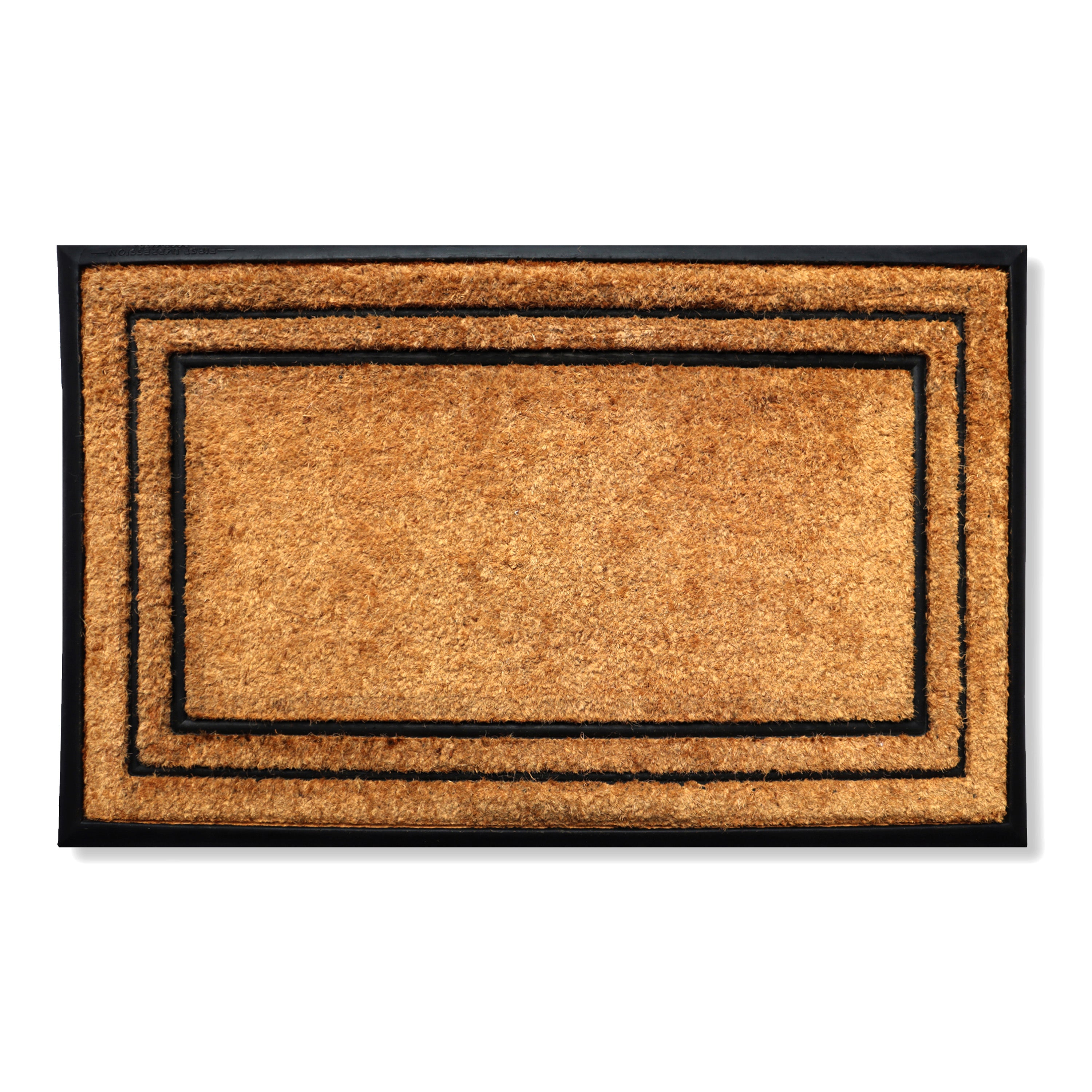 coir door mat double border outdoor entryway