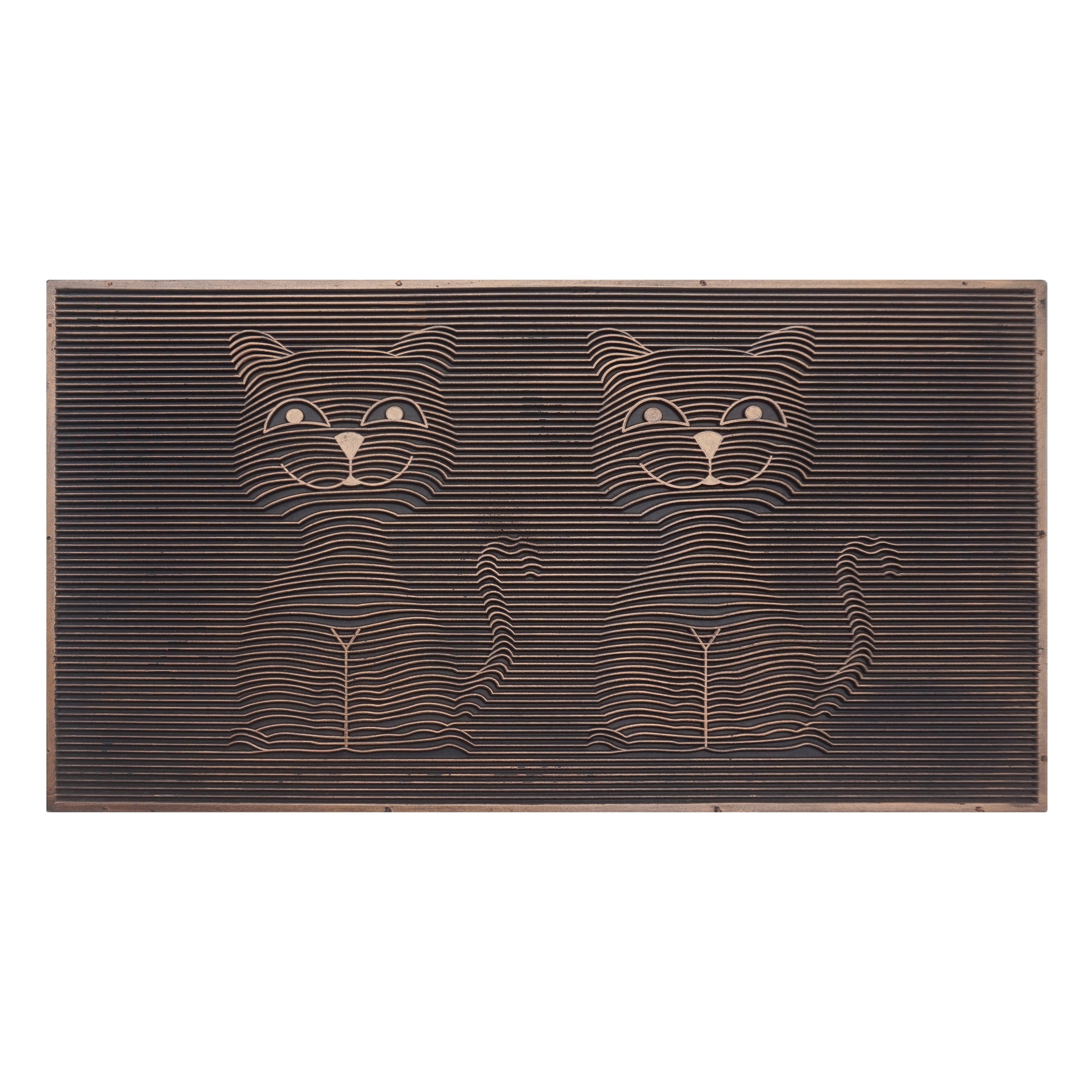 cat rubber outdoor doormat for front door