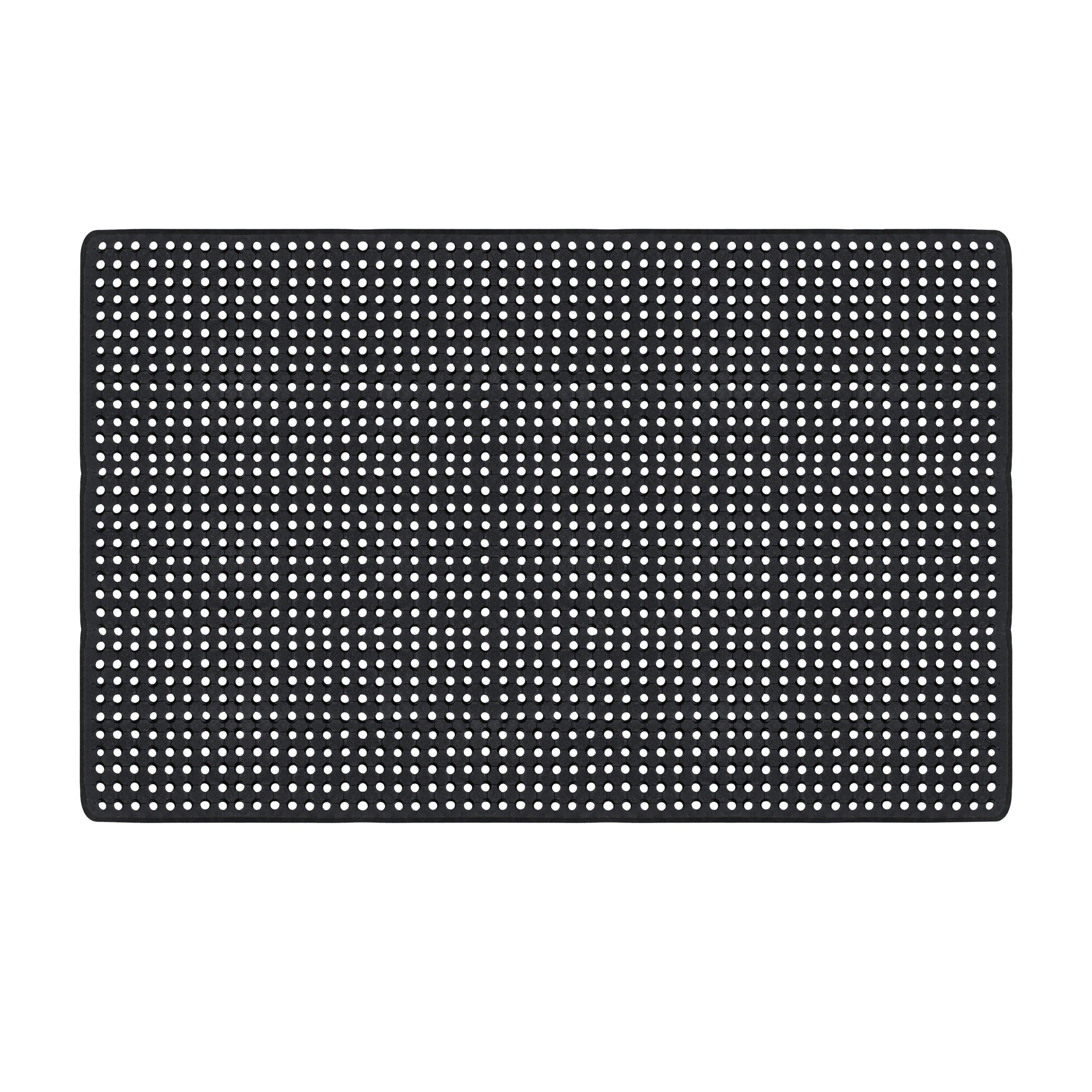 commercial rubber floor mat with drainage holes for entryway