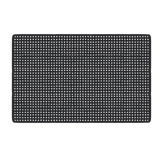 commercial rubber floor mat with drainage holes for entryway