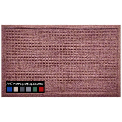 A1HC Durable Multi Purpose Polypropylene Rubber Doormat for Indoor Outdoor Front Door Mat, Waffle