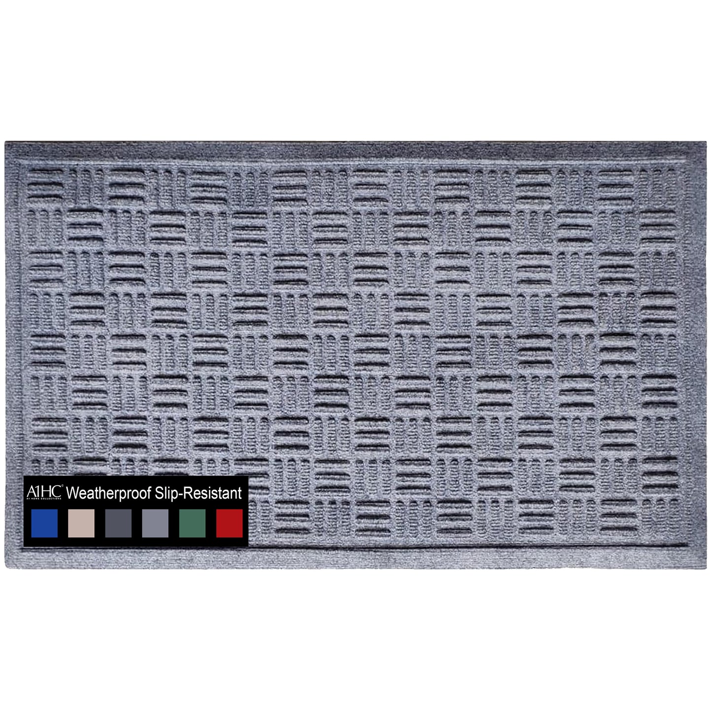 A1HC Durable Multi Purpose Polypropylene Rubber Doormat for Indoor Outdoor Front Door Mat Criss Cross