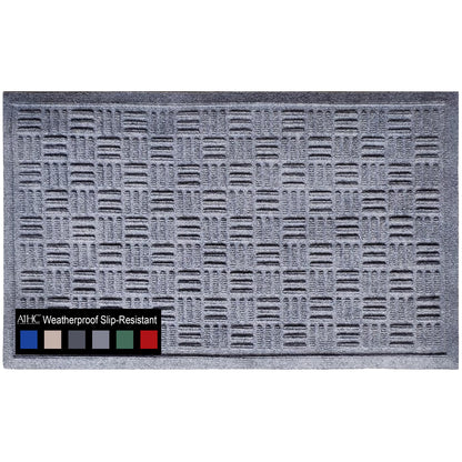 A1HC Durable Multi Purpose Polypropylene Rubber Doormat for Indoor Outdoor Front Door Mat Criss Cross