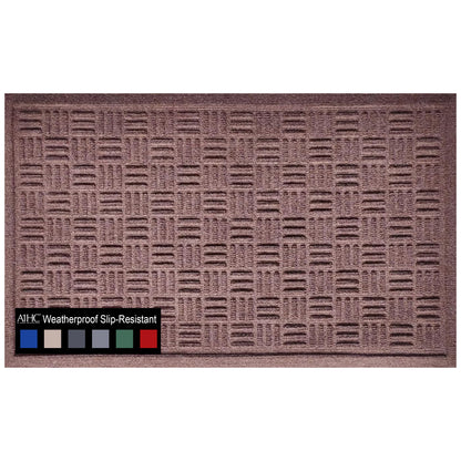 A1HC Durable Multi Purpose Polypropylene Rubber Doormat for Indoor Outdoor Front Door Mat Criss Cross