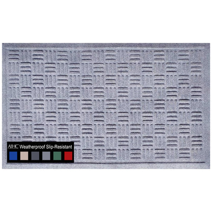 A1HC Durable Multi Purpose Polypropylene Rubber Doormat for Indoor Outdoor Front Door Mat Criss Cross