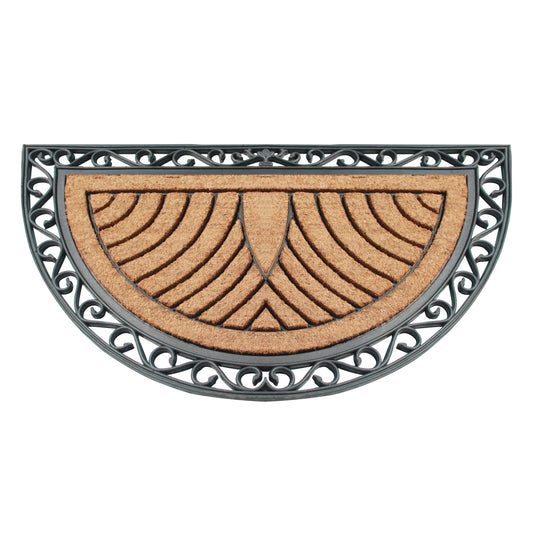 half moon rubber coir door mat outdoor entrance