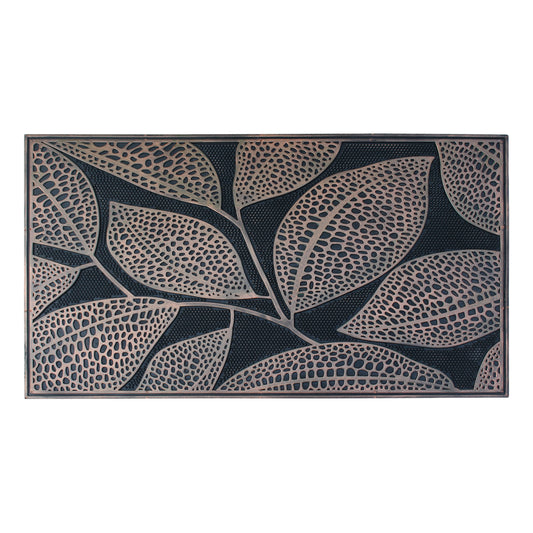 leaf pattern rubber doormat for outdoor entryway