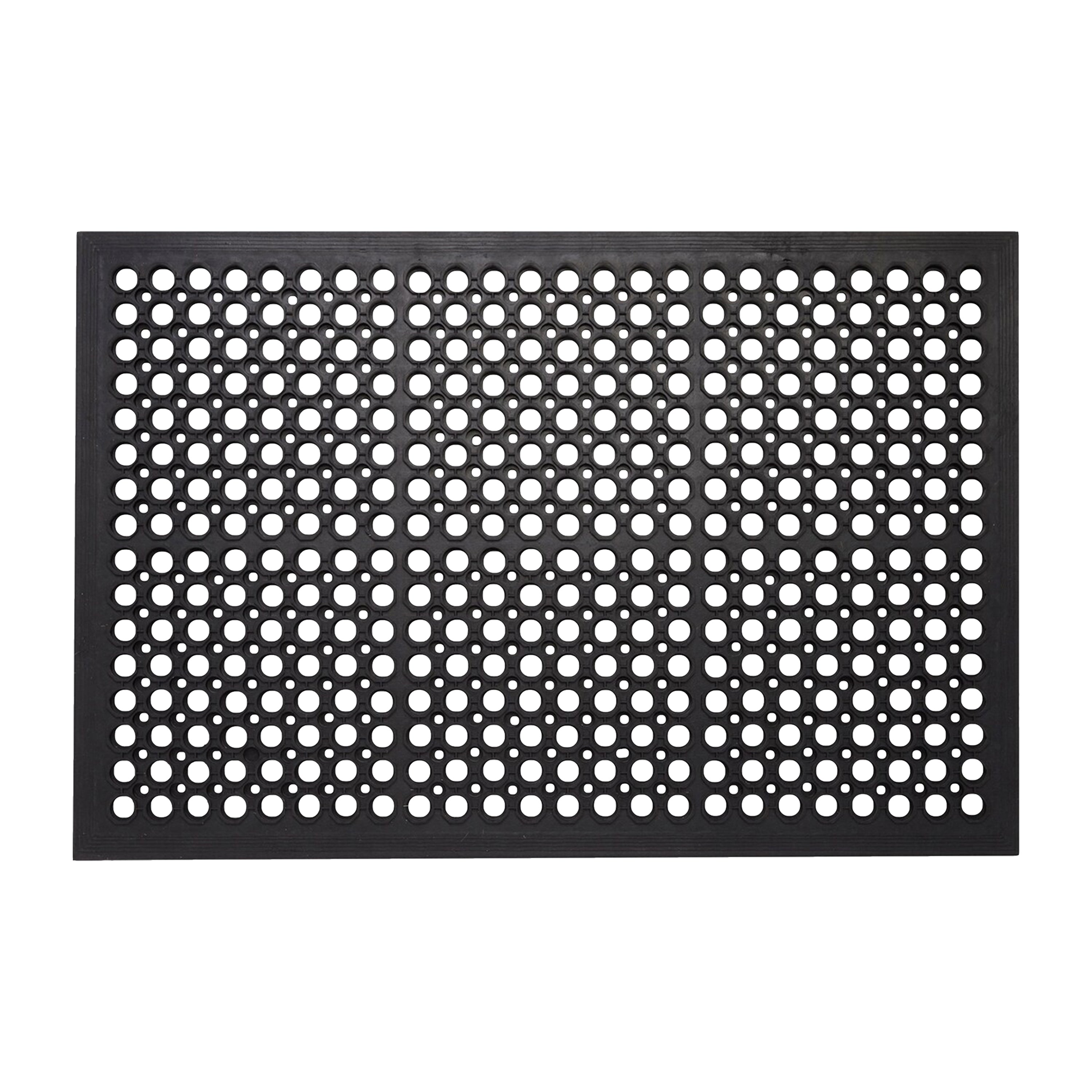 A1HC Commercial Rubber Floor Mat – Heavy Duty Non-Slip Drainage Rubber Entry Mat for Indoor & Outdoor Use