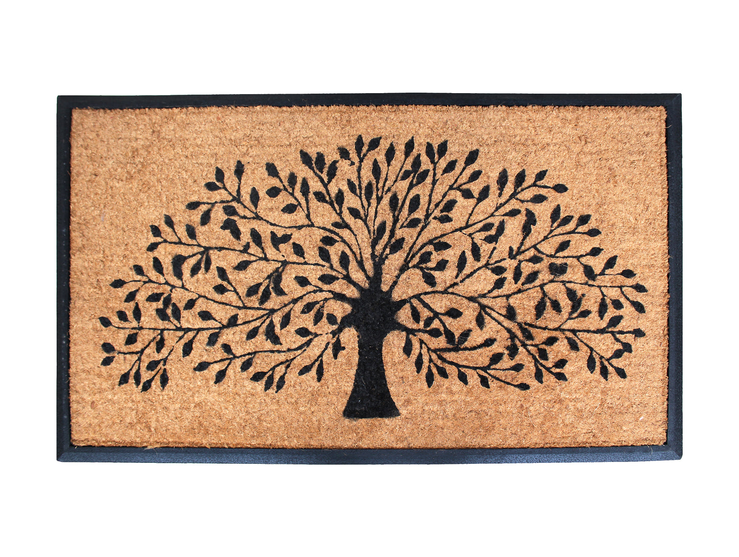 A1HC Shedding Tree Rubber Coir Doormat, Thick Durable Large Doormats for Indoor Outdoor Entrance
