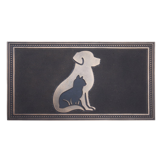 dog and cat rubber outdoor doormat for front door