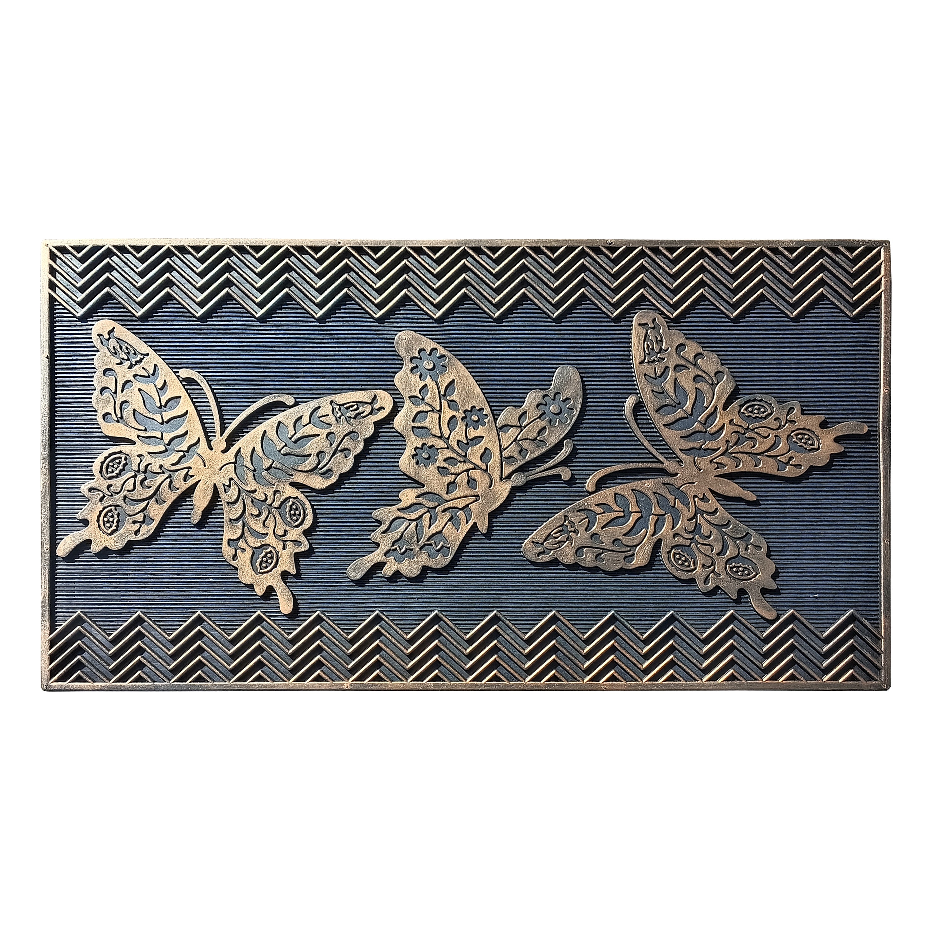 A1HC butterfly heavy duty rubber door mat for outdoor entrance