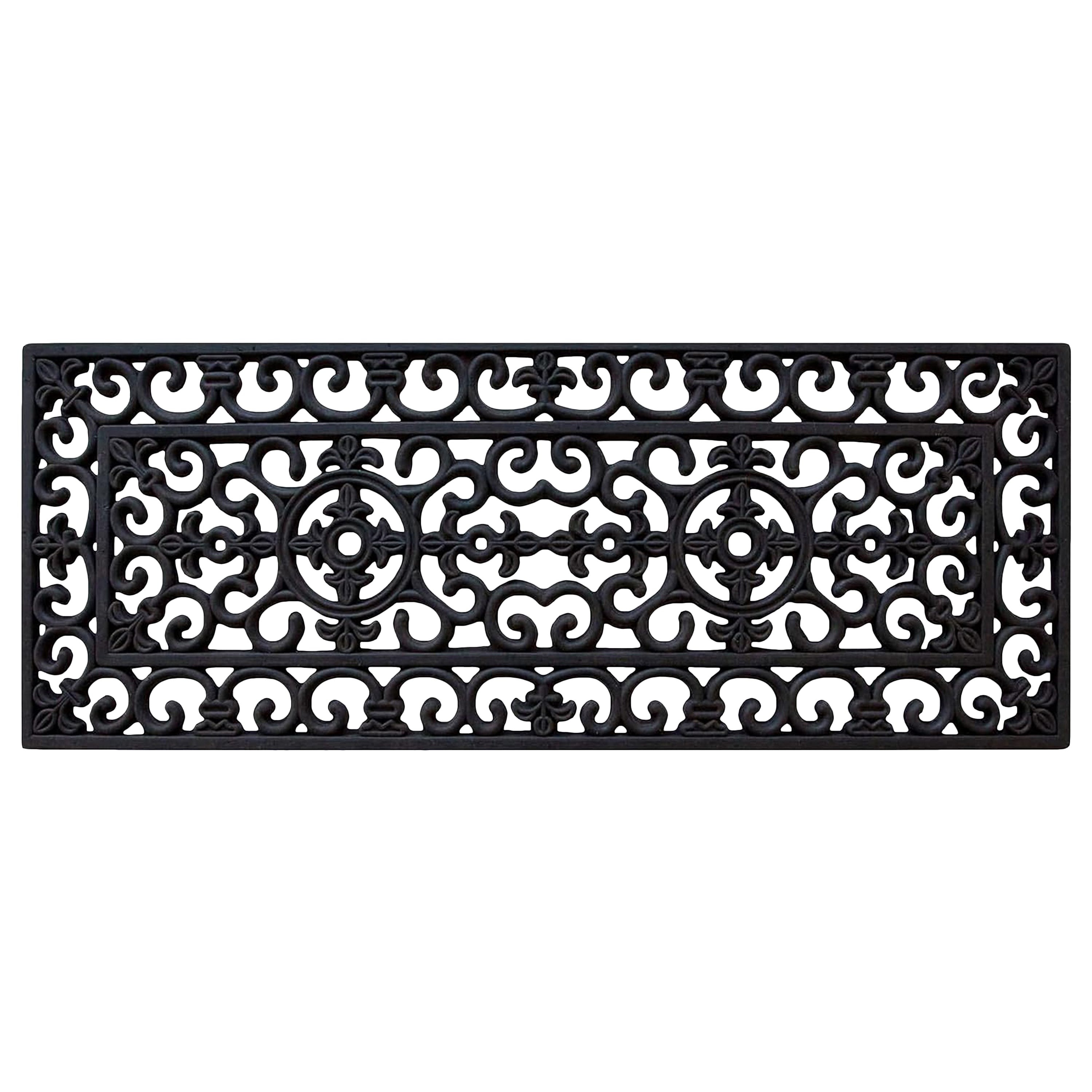 decorative rubber door mat for outdoor front door
