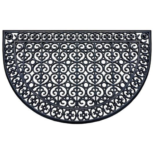 half round rubber door mat for outdoor front door