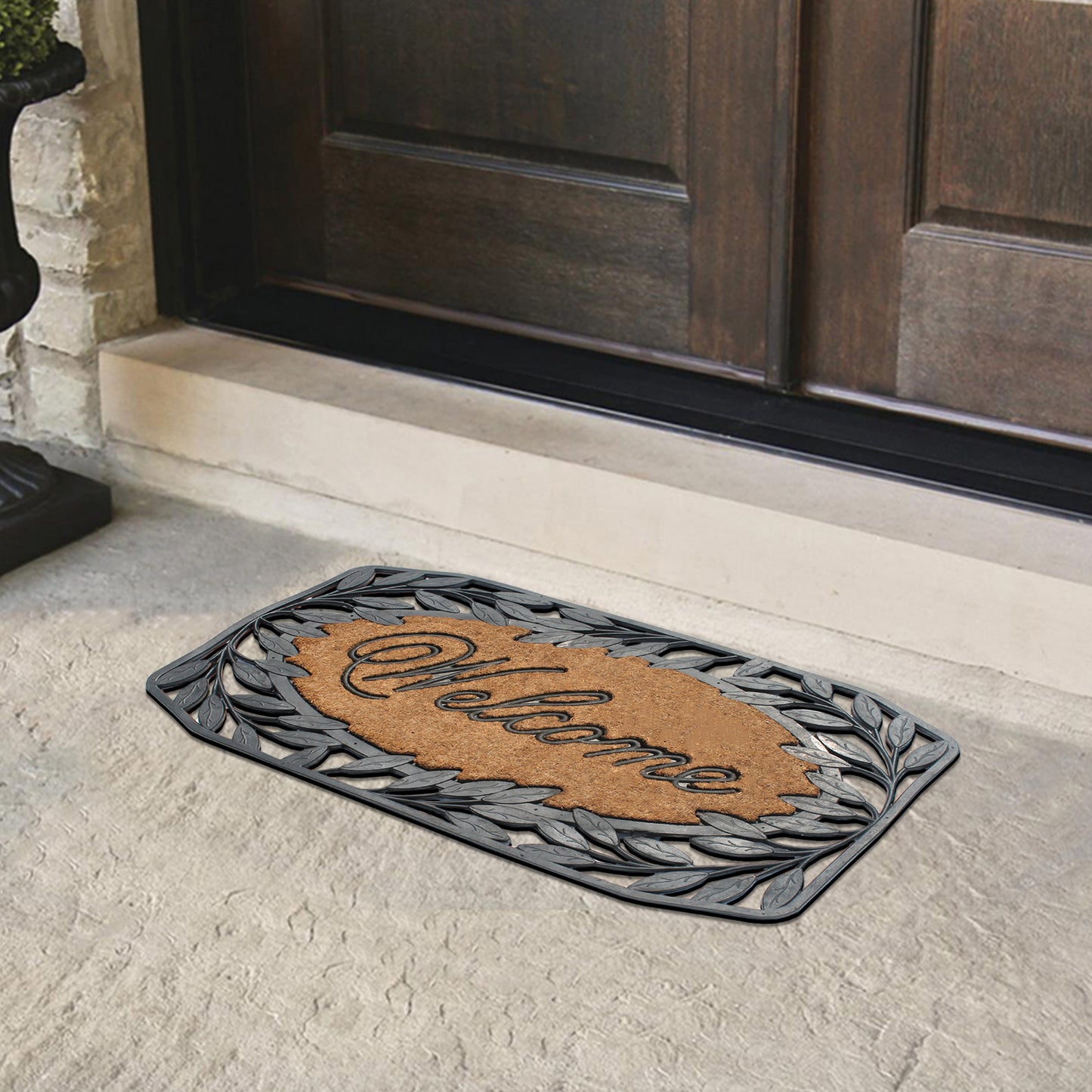 A1HC outdoor rubber coir doormat for front door entrance