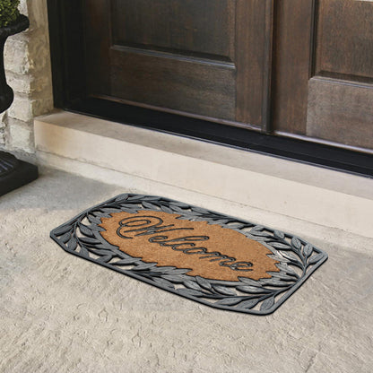 A1HC outdoor rubber coir doormat for front door entrance