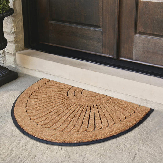 coir doormat half moon front door entry mat