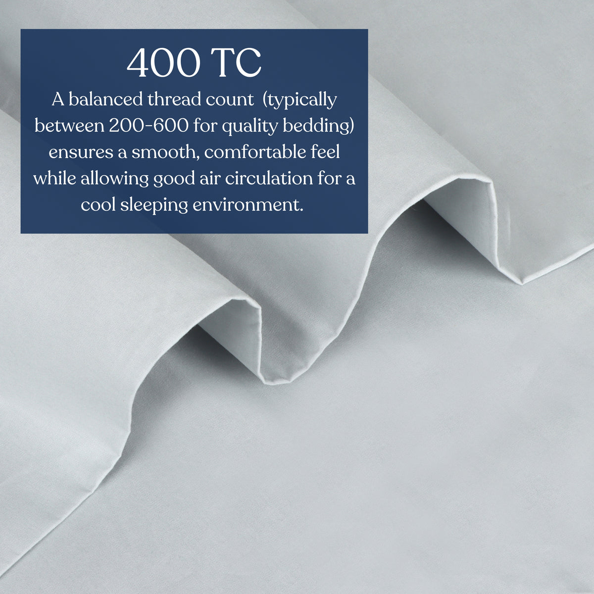 Delara 100% Organic Cotton Percale Weave Fitted Sheet, 400 Thread Count GOTS Certified, Smooth & Breathable Bedding