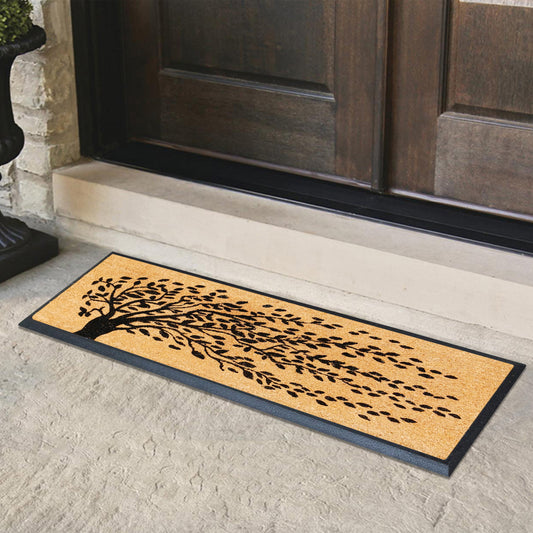 coir doormat tree design front door mat outdoor