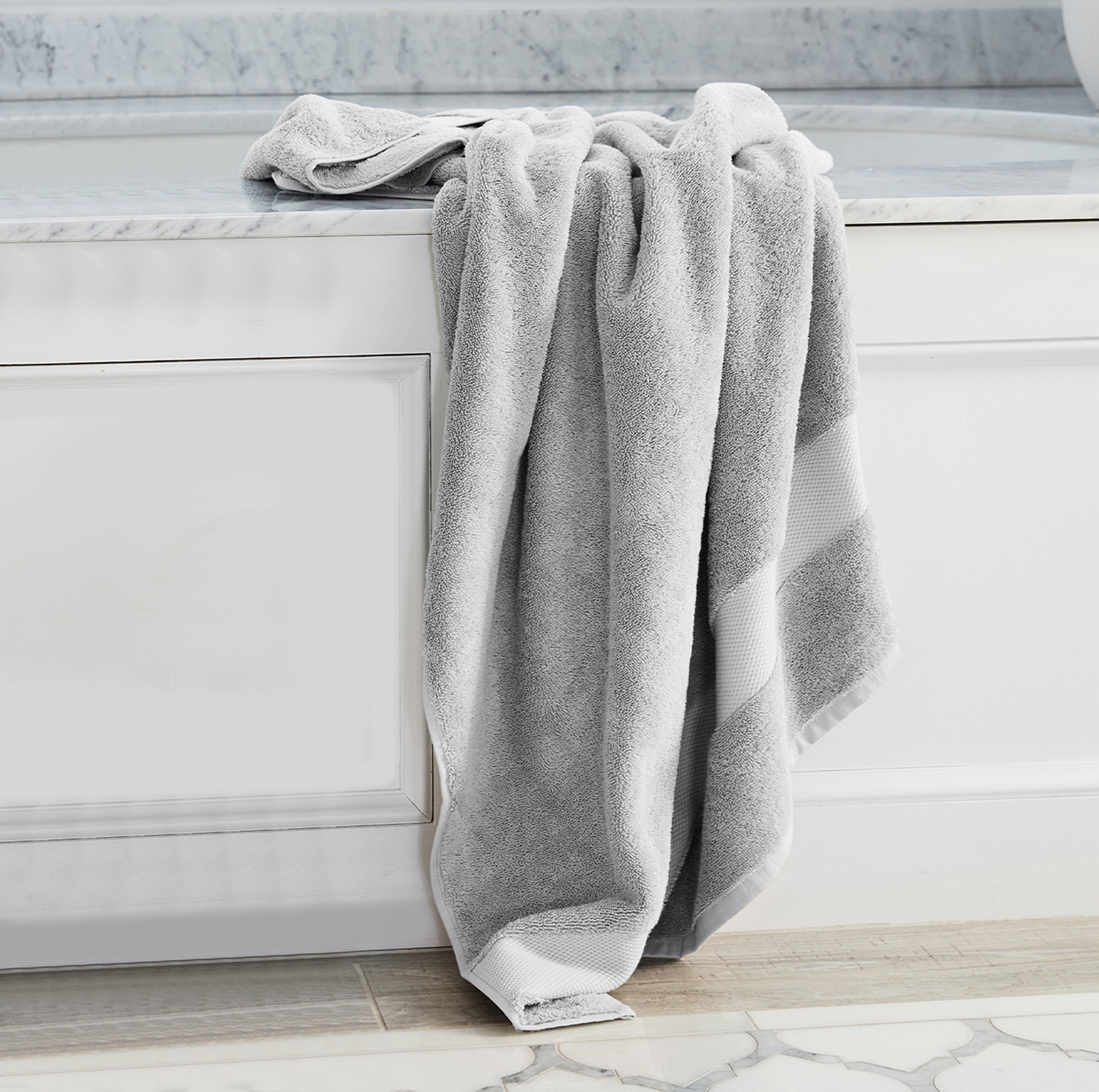 Delara GOTS Certified Organic Cotton Towel Set 6-Piece, Ultra-Plush Spa Towels - 2 Bath, 2 Hand, 2 Washcloths