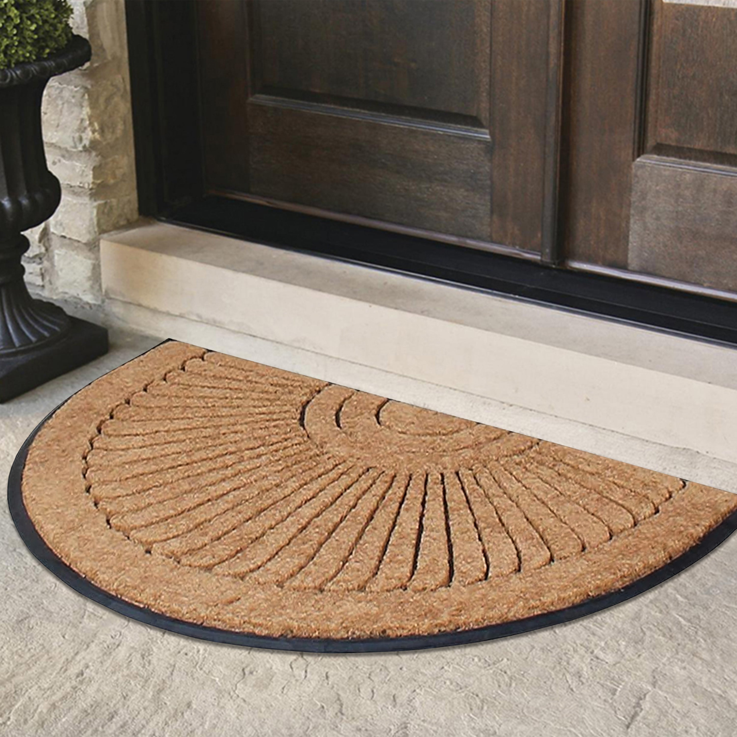 coir doormat half moon front door entry mat